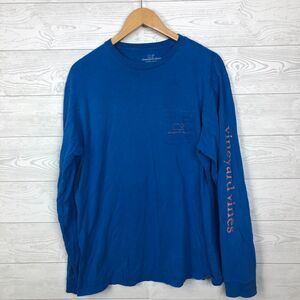 Vineyard Vines Men's Large Vintage Whale Long Sleeve Pocket T-Shirt 100% Cotton